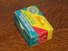 Vintage Peacocks Cardboard Box of Unused Condoms