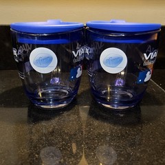 Viagra Pharmaceutical Promo Gift Insulated Travel Coffee Mug MLB ~ SET OF 2