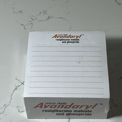 Avandaryl 4″ x 4″ Pharmaceutical Drug Rep Paper Note Pad, New Sealed