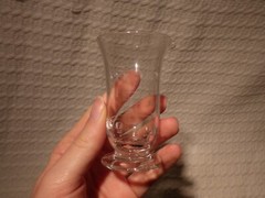 Antique Engraved Glass Medical / Scientific Measuring Jug Flask