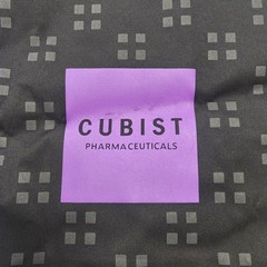 Large Tote Bag Cubist Pharmaceuticals Drug Rep Swag Black Purple