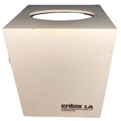 Vtg Entex LA Puffs Plus Tissue Box Cover Holder Cube Funny Nose Mustache H3