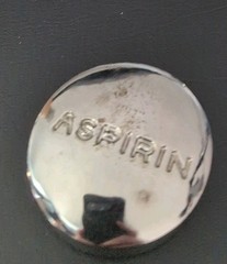 RARE Vintage Silver Oversized Novelty Asprin Paper Weight Pharmaceutical