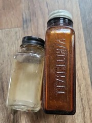 Vtg 1950s 1960s ANACIN Whitehall glass bottle Rawleighs Cold Tablets Lot Of 2