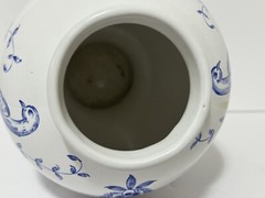 1989 Lilly Made in Portugal Blue & White Apothecary 10″ Vase Diascord
