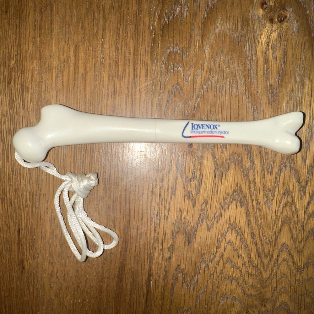 LOVENOX Pen Drug Rep Bone Shape Pharma Collectible Neck String Pre-2005