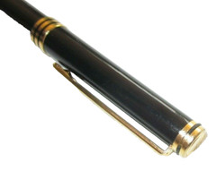 Hard to Find Black & Gold Lotensin Drug Rep Pharmaceutical Metal Pen Clicker #23