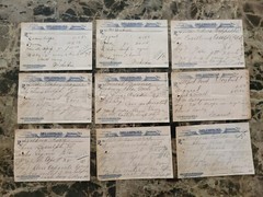 File box & 97 antique prescriptions (1911) – Dionin, Codeine, Infant Anodyne