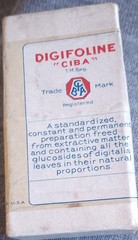 1940’s-50’s Digifoline „Ciba“ NOS Medicine Box Full Sealed Mfg. Switzerland