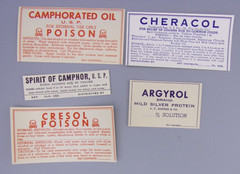 59 DIFFERENT VINTAGE PHARMACY MEDICINE APOTHECARY BOTTLE LABELS POISONS ETC.