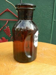 Pharmacy Apothecary Glass Bottle Antique Past Amon Chlo Salmiakpastillen
