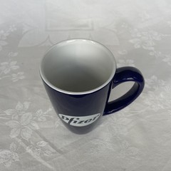 Pfizer Pharmaceutical Advertising Coffee Mug Drug Promo Vaccine 18 oz Indigo