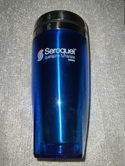 Seroquel 16 Oz Stainless Steel Travel Mug Pharmaceutical Drug Rep Promo Advert