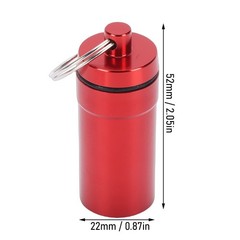 5pcs Mini Keychain Tablets Case Water Proof Outdoor Tablets Container Red