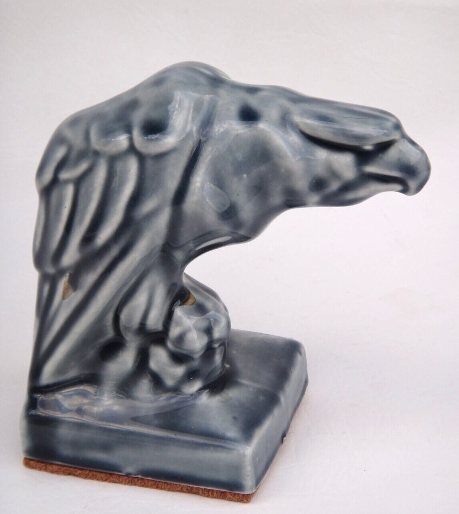 GREY WRISLEY Chicago Bath Salt BALD EAGLE BOOKEND Ceramic Sculpture Figure USA
