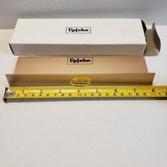Upjohn Desk Name Plate Holder Gold Pharmacist Medical Vintage