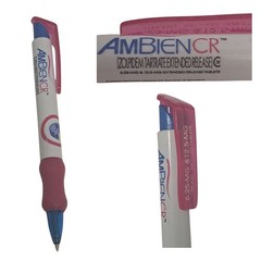 AMBIEN Drug Rep Pharmaceutical Promo Advertising PEN Chunky Wide Body Pink