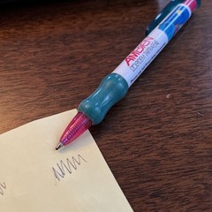 AMBIEN Medical Drug Rep Pharmaceutical Pens Working TEAL Gel Grip NIGHT Scene
