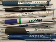 Lot 12 Big Pharma Drug Rep Pens Viagra Zyrtec Flomax AndroGel READ DESC.