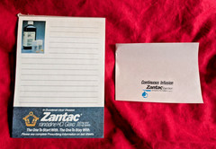 Zantac drug rep ads glass rain teardrop clip magnets Rx spatula notes narcotic