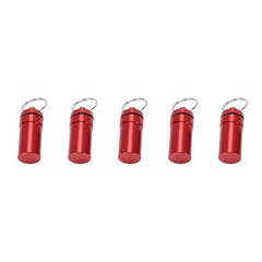 2-5pcs Mini Keychain Tablets Case Water Proof Outdoor Tablets Container Red