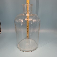 Pyrex Clear Glass Science Labware Bottle Hand Blown Apothecary 11” Tall