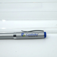 CYMBALTA Rep Pharmaceutical Advertising Pen Metal p2 silver indented grip