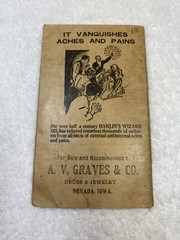 Nevada Iowa Vintage Graves HAMLINS WIZARD OIL QUACK MEDICINE Drugs Pharmacy