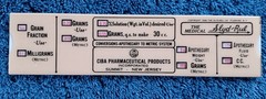 Vtg Ciba NJ Pharmaceutical Medical Slyd-Rul 1946 Conversion Apothecary – Metric