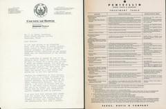 1942 TX Bowie County Health Letter Penicillin Table Parke Davis Doctor WWII Meds