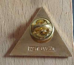 SANDOZ Pharmaceuticals pin LSD Albert Hofmann – BENVENUTO logo pin badge
