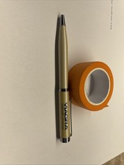 VTG VIAGRA Pharma Drug Rep Logo Collectible Pen Heavy Metal Yellow Refillable