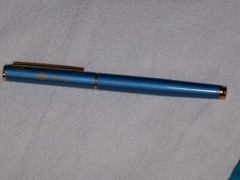 VINTAGE PFIZER DIFLUCAN PROMOTIONAL UTILITY BAG NOTE PAD-PEN CANVAS TEAL BLUE