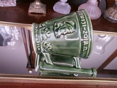 Schering Rx Galen 131-201 AD Coffee Tea Mug Cup Green Mortar Pestle Ceramic