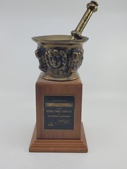 1957 Rexall Drug Outstanding Achievement Award Trophy Pharmaceutical Antique