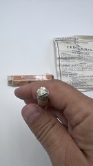 RARE Vintage SANDOZ CEDILANID Glass Tube w/box and Instructions EMPTY