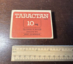 Antique Taractan Roche Laboratories Empty Box Agitation Anxiety Depression Pills