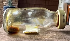 vtg empty clear brown amber vial CEFOXITIN antibiotic for display