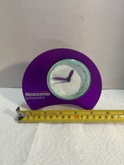 Drug Pharma Neurontin Space Age Purple Promo Desk Clock Tested Working 2835