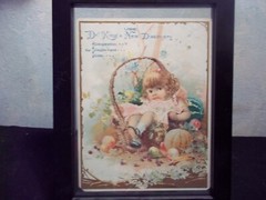 DR KINGS NEW DISCOVERY AD PRINTS 2 SIDED ALSO WITH VTG GLASS BOTTLE #1479
