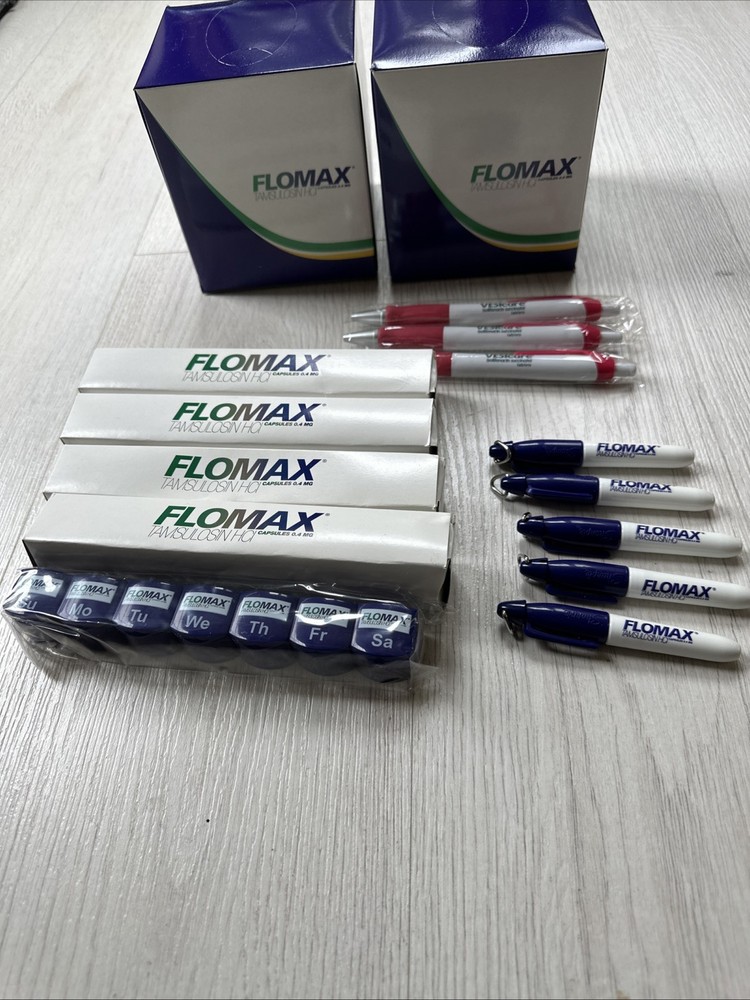 Pharmaceutical Collectibles Flomax, Vesicare, Pens, Pill Box’s Markers, Kleenex