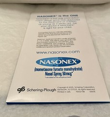 NASONEX 2005 Pharma “ BEE PREPARED: Info & Fun Stuff “ Packet-child allergies