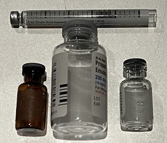 4 Vintage empty vial for display