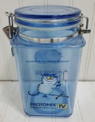 Vtg Pharmaceutical PROTONIX IV Plastic Container Drug Rep Rare Promo Canister
