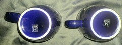 2 Enzymatic Therapy Mugs, Pharmacy Drug Rep. Dark Blue Promotional Holds 16 oz.