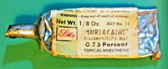 EMPTY Vintage 🔥SURFACAINE🔥 Drug Pharmacy Tube Cyclomethycaine Jelly Anesthetic