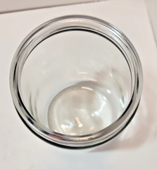 Vtg Profex Apothecary Medical Glass Jar Canister with Stainless Steel Lid 8×5″