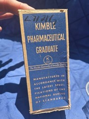 Vintage Exax Kimble Pharmaceutical 2 Ounce Graduate Cone Shape W/ Box