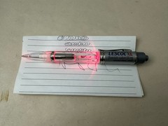 Rare Lescol XL Red Light-Up PEN Drug Rep Pharmaceutical Promotional Advertising