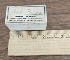 E. Cleveland, OH VTG Empty Pharmacy Rx Pyribenzamine Allergy pill box Delmont
